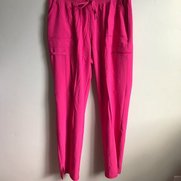 NWT Hot Pink Scrubstar Performance Yoga Scrub Pants- Size XS - Picture 6 of 8
